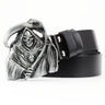 Fashion Hip Hop Style Belt Death's Head Skull Buckle Cowskin Leather Belt Crossbones Skeleton Reggae Heavy Metal Rock Decorative