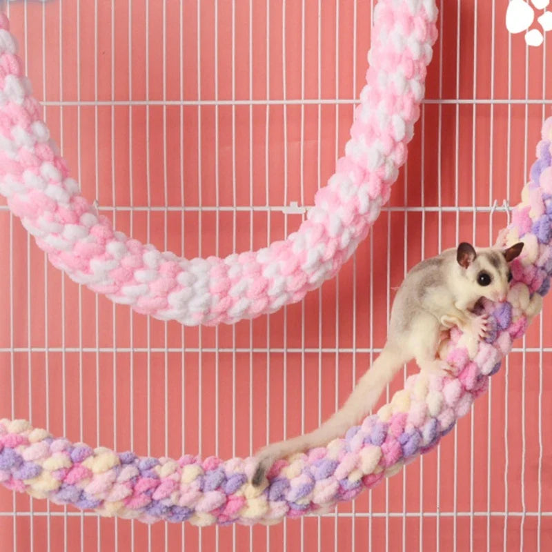 Hamsters Swing Toy Parrots Cage Toy Hanging Climbing Rope Small Pets Toy Cage Accessories Sugar Glider Pet Climbing Toy