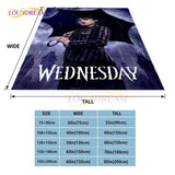 Wednesday Addams Series Throw Blanket Horror Soft Blankets for Beds Home Decor Bedding Cover picnic blanket