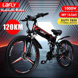 LAFLY R3 1000W National Standard Electric Bicycle Folding 48V Iithium Assisted Mountain Electric Bike Cross-Country 26inch Ebike