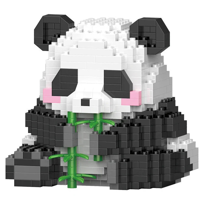 Mini 3D Animal Huahua Panda Building Blocks Model Micro Bricks Model Figures Educational Toy For Children Birthday Gift Girl