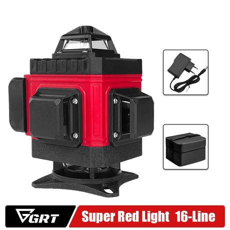 Laser Level Red Line Self Leveling 360 Horizontal And Vertical Super Powerful 8/12/16 Lines Laser Level with Rotaty Base