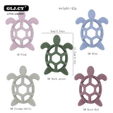 10PCS BPA Free Silicone Turtle Teething Chewable Pendant Nursing DIY Necklace Baby Pacifier Dummy Teether Toy Accessories