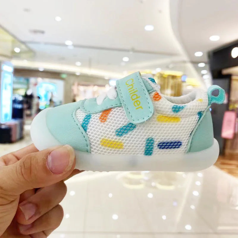 Boys/Girls Baby Walking Shoe 2023 Spring/Autumn New 0-2 Year Old Shoe Soft Sole Mesh Breathable Baby Shoe Nude Shoe bebê أحذية