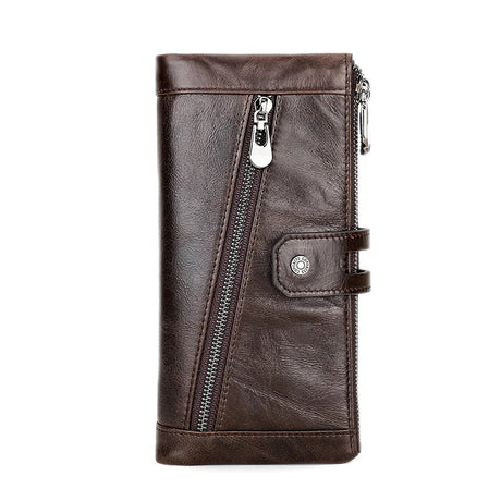 CONTACT'S Genuine Leather Long Women Wallets Luxury Designer Card Holder Coin Purse Money Clip Phone Pocket Unisex Men Wallets