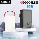 60000mAh Outdoor Power Bank Portable PowerBank External Battery Pack PD 65W Fast Charger For Xiaomi iPhone mobile power station