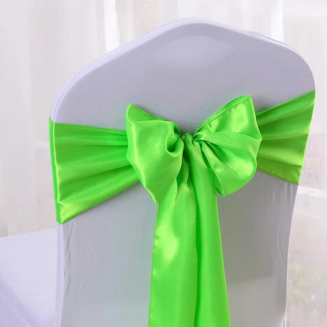 10/50/100pcs Satin Chair Bow Sashes Wedding Chair Knots Ribbon Butterfly Ties For Party Event Hotel Banquet Home Decoration