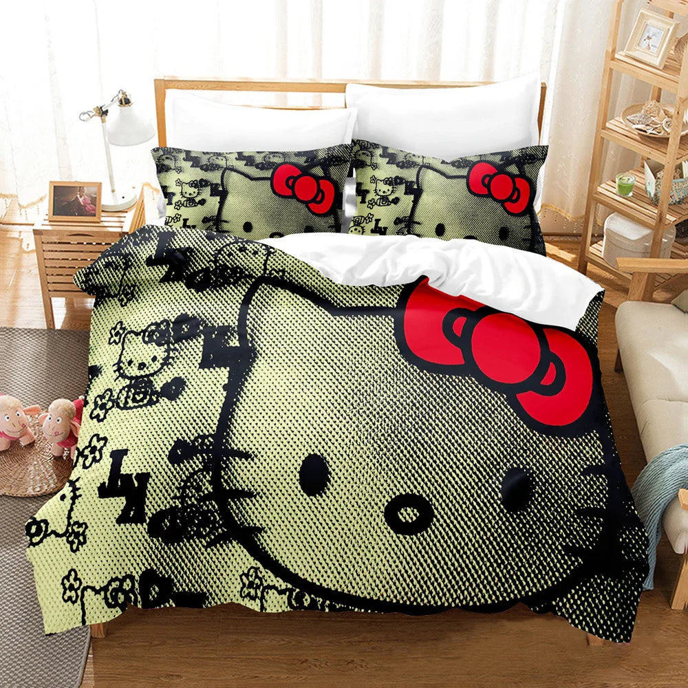 Keeppley Kitty Animation Derivatives Bedding Sets Australia /Europe/USA Full Queen King Size Quilt Duvet Cover