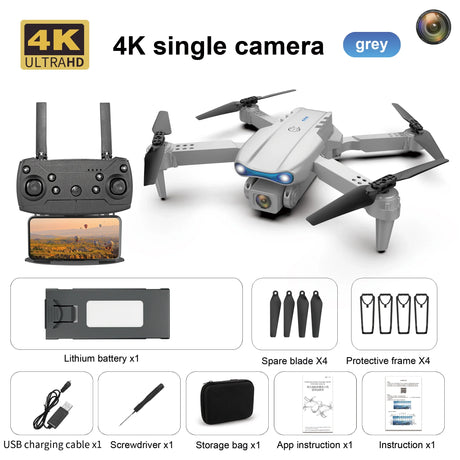 E99 K3 Drone With Camera Quadcopter Fpv Profesional Rc Plane Remote Control Helicopter Dron Hd 4k Professional Gift Toys.