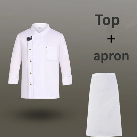 black chef uniform Chef Jacket long Sleeve Cook Coat Chef T-shirt Baker Work Uniform Waiter Restaurant Hotel Clothes women Logo