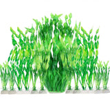 16pcs Green Aquarium Plants Artificial Plastic Seaweed Water Plants For Fish Tank Decoration Aquarium Ornament