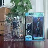 NECA Terminator 2 Judgment Day T-1000 Motorcycle Ultimate Copy T-800 Tech Noir Police Station Assault 18cm PVC Action Figure Toy