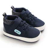 Newborn Boys' Middle top and High top fashion sneakers Boys' and Girls' casual soft cloth bottom anti slip First Walkering shoes