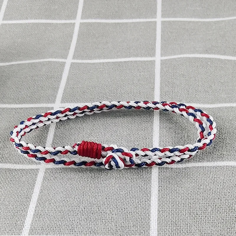 Handmade Tibetan Buddhist Double Layer Lucky Charm Tibetan Thread Bracelets & Bangles for Women Men Knot Budda Rope Bracelet