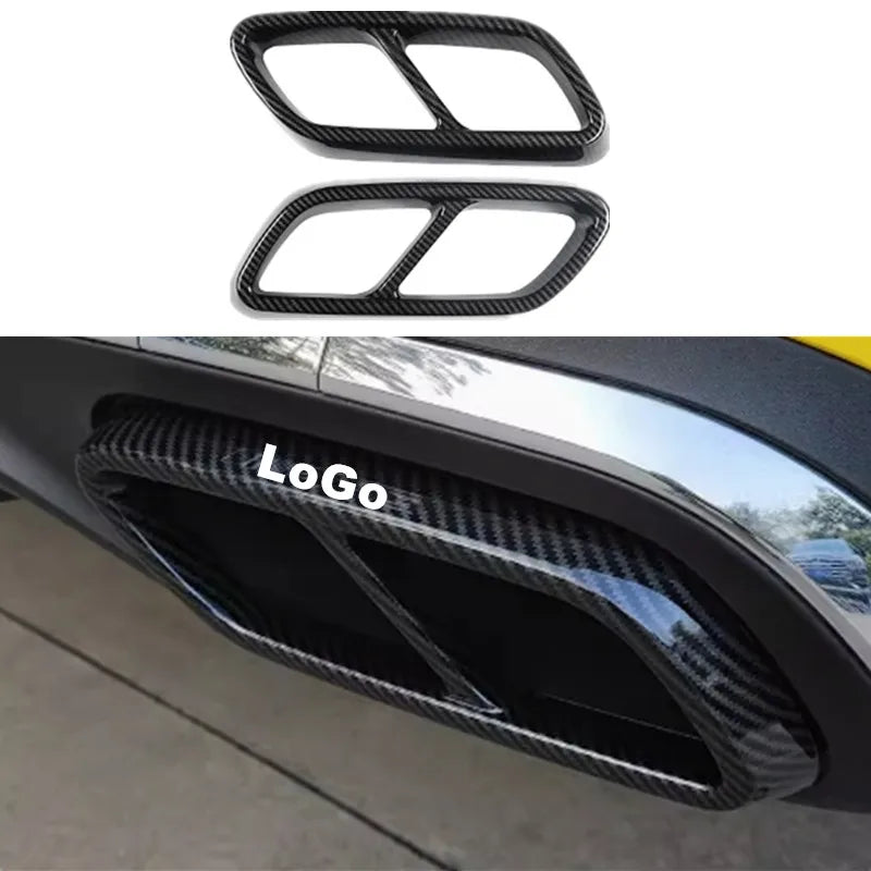 Car Rear Exhaust Muffler Pipe Cover Trim Tail Throat  Frame For Mercedes Benz C E S R Class CLA CLS GLA GLB GLC GLE GLS Series