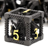 Mini Planet DND Metal Dice Set Three-dimensional Flying Dragon 3D Metal Dice D&D Hollow Metal Dice Set DnD RPG Polyhedral Games