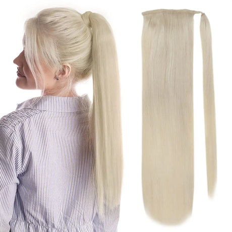 Full Shine Ponytail Human Hair 70g/80g Machine Made Remy Ponytails Extensions for White Women Human Hair Ponytail