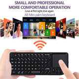 A8 Mini Wireless Keyboard 2.4G 7 Color Backlit English Russian Spanish French Touchpad Air Mouse for Android TV Box PC Tablet