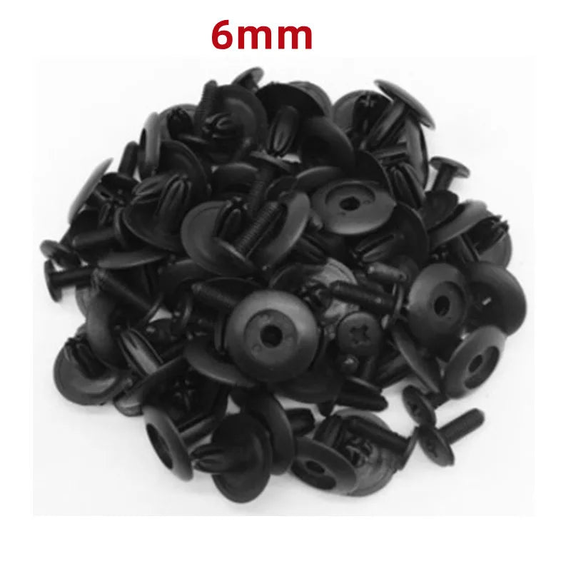 8mm 6mm 10mm Car Mudguard Bumper Rivet Fastener Auto Push Pin Fender Screw Clips For VW Toyota Honda Ford Nissan Kia Renault