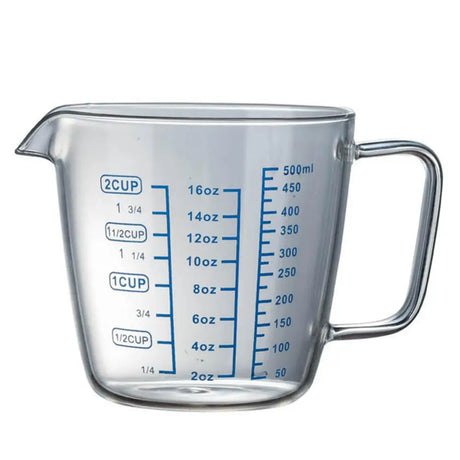 250ml/500ml Heat Resisting Glass Measuring Cup With Handle Milk Water Scale Microwave Tool Food Grade Bakeware Kitchen Accessory