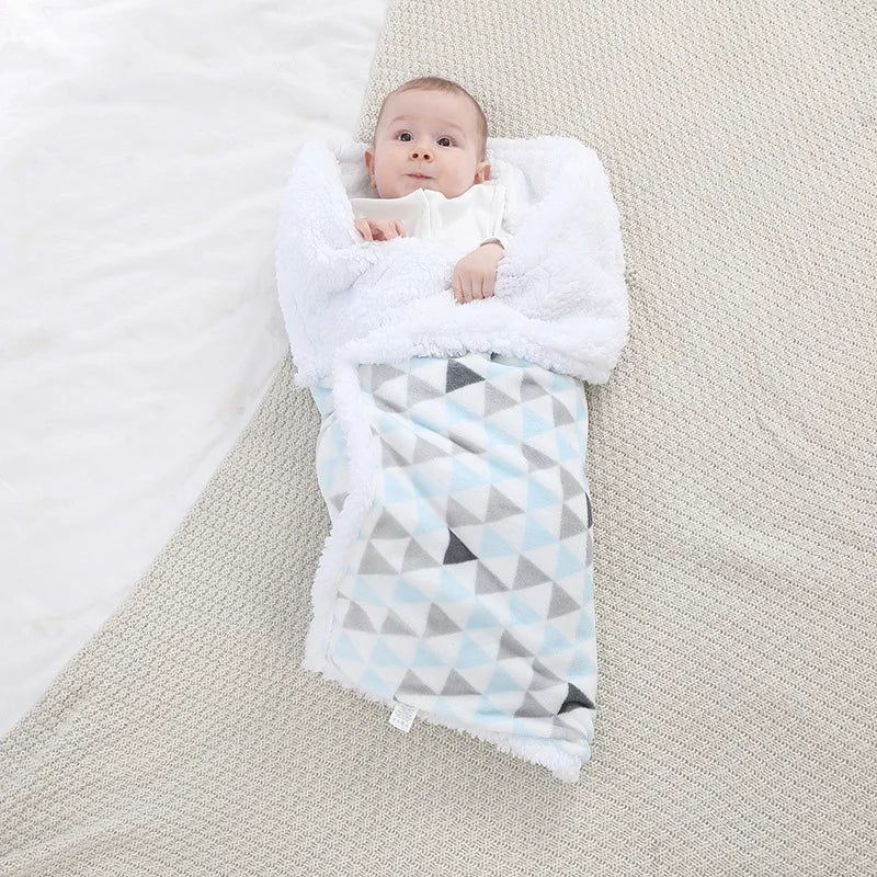 Baby Blanket Warm Fleece Thermal Newborn Soft Stroller Sleep Cover Infant Bedding Swaddle Wrap Soft Washable Thick Blanket Quilt