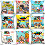 Toca Life World Pillow Case Home Decorative Toca Boca Throw Pillowcase 45*45cm Sofa Cartoon Cushion Covers Zipper Pillow Cover