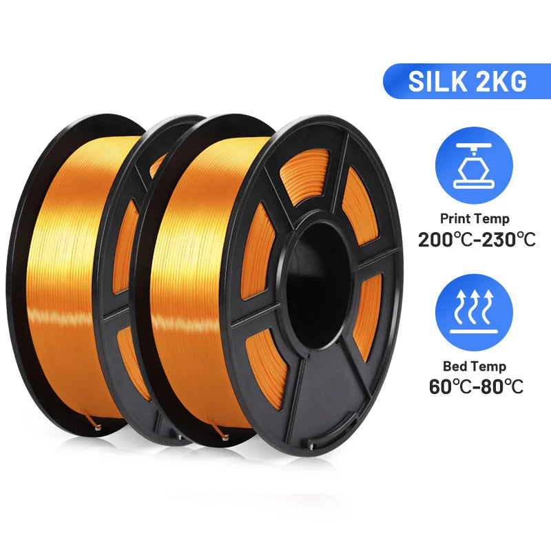 2KG 1.75mm  PLA SILK Filament  PLA Plus SILK 3D Printer Filament Print-rite CoLiDo High Gloss 3D Printing Materials