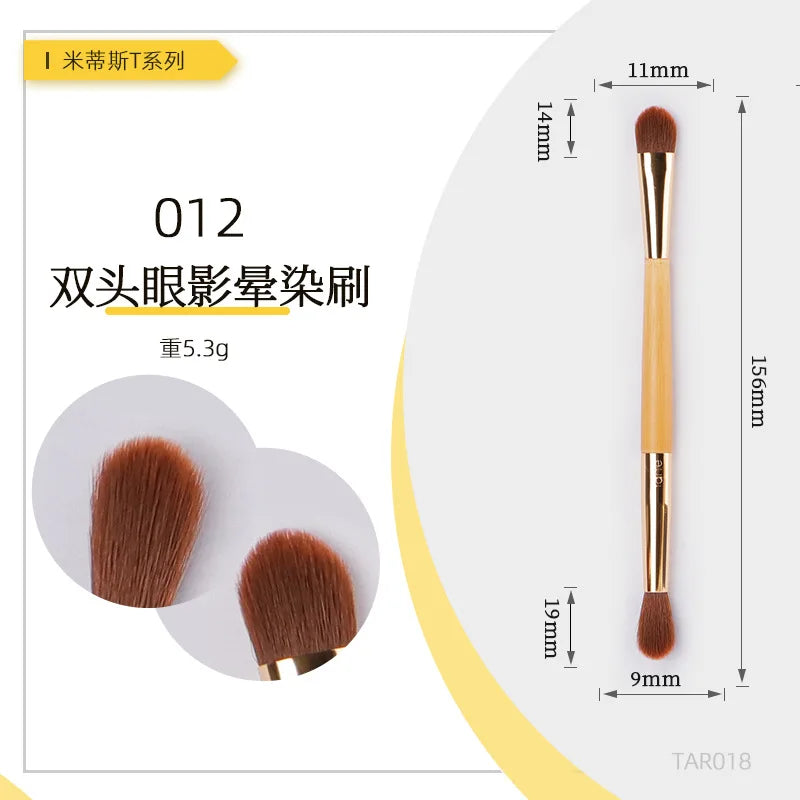 T-ARTE Makeup Brushes Powder Foundation Blusher Eyeshadow Brushes Professional Natural Animal Hair Bamboo Handle Make Up Tools