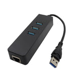 USB HUB 100Mbps 3 Ports USB 3.0 to RJ45 Lan Ethernet Adapter Wired Network Card for MacBook Laptop Computer