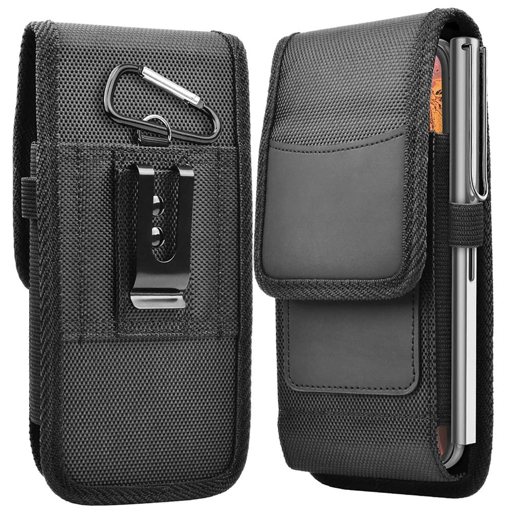 STONEGO 3.5-6.8inch Phone Nylon Pouch Cell Phone Belt Clip Carrying Holster Case Waist Bag for IPhone,Samsung Galaxy