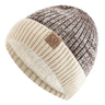 Warm Men's Winter Hat Vintage Striped Polyester Knitted Beanies Fleece Lined Thicken Winter Cap Women Men