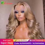 Light Ash Blonde Colored Glueless Wear Go 13x4 Lace Frontal Wig Body Wave Human Hair Honey Blonde 5x5 Lace Closure Wig For Women