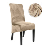 1/2/4/6 Pieces Real Velvet Fabric XL Size Chair Cover Big Size Long Back Europe Style Seat Chair Covers For Restaurant Hotel