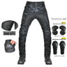 Loong Biker Motorcycle Riding Pants Summer Motocross Super Fit Slim Protection Jeans Mesh Breathable Casual Camouflage Trousers