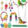 Combination Parrot Bird Toys Accessories Articles Parrot Bite Pet Bird Toy For Parrot Training Bird Toy Swing Ball Bell Standing