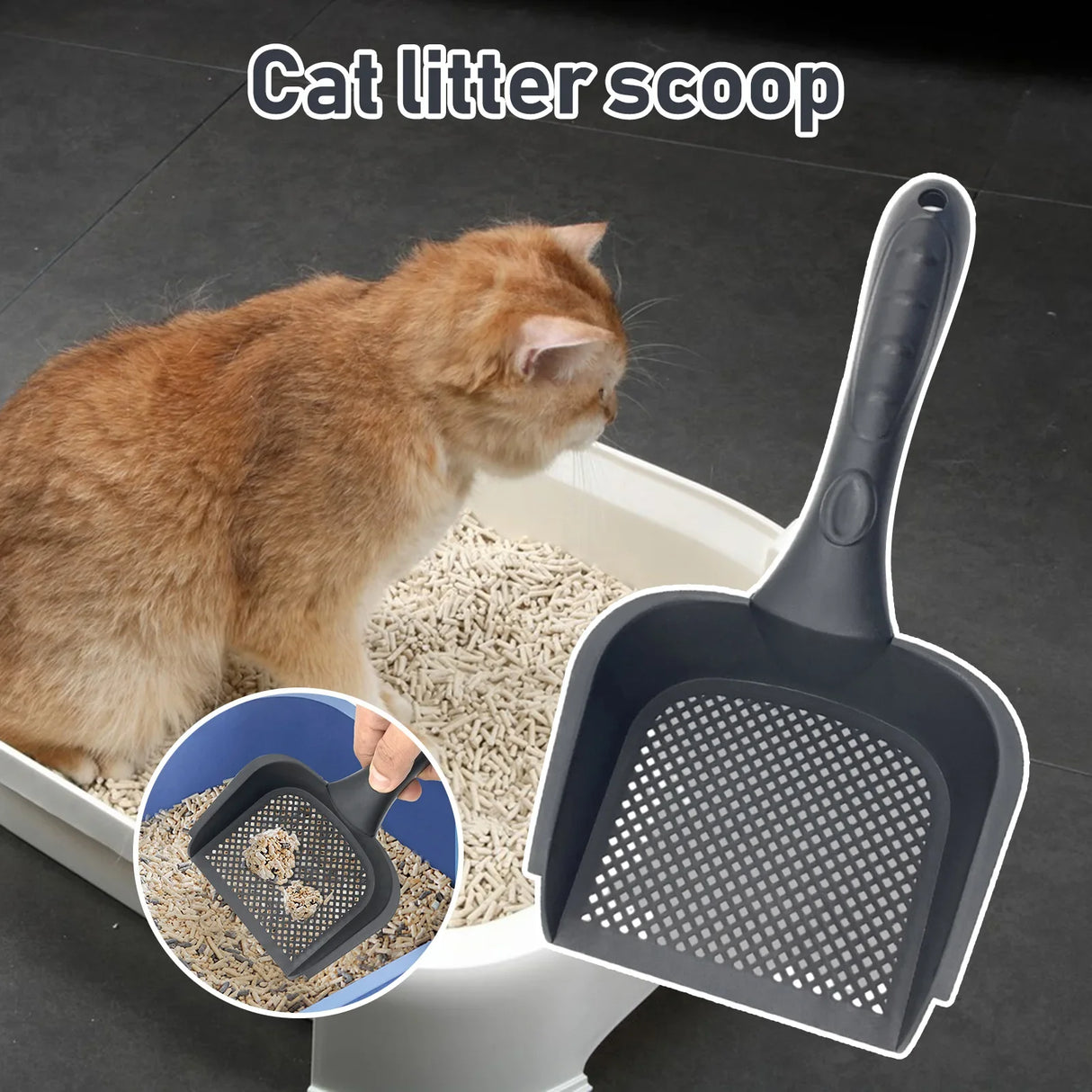 Bathroom Thickened Cat Litters Shovel Hollow Washable Litter Poop Separator For Living Room