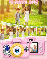 Kids Selfie Camera New Cartoon HD Kids Digital Video Cameras Toys with 32GB SD Card for Children Christmas Birthday Gifts