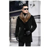 2020 Overcoat Male Wool Blend Autumn Winter Coat Men With Artifical Fur Collar Coat Men Winter Trench Plus Size M-5XL jacket