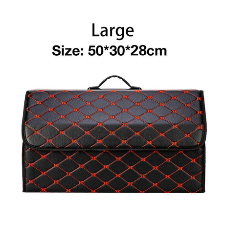 Car Storage Boxes Folding Auto Organizer Box PU Leather Waterproof Trunk Bag Large Capacity Multi-color SUV Cars Stowing Tidying