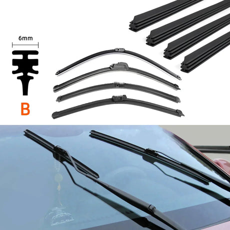 Car Wiper Rubber Strips Refill Wiper Blade Replacement Parts All Types Seasons Windshield Wiper Blades Blade Soft Car Accessorie