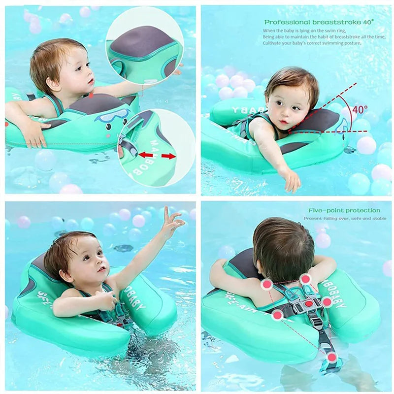 Mambobaby New Summer Baby Waist Floating Lying Ring Pool Toy Solid Non Inflatable Newborn Baby Boys Girls Fun Toys