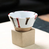 1PC Retro Ceramic Coffee Mug Rough Pottery Porcelain Latte Japanese Tea Coffee Cup Pull Pottery Cup With Base Heat-resistant Cup