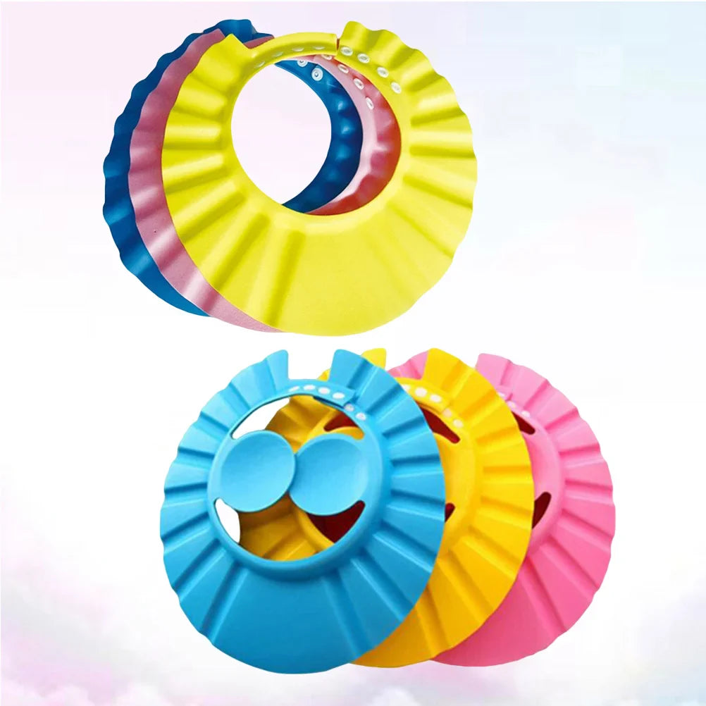 6 PCS Baby Shampoo Shield Infant Shower Cap Caps Hair Care Practical Bathing Child