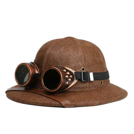 Y2k Parent-child Summer Straw Helmet Pith Sun Hats For Child Women Vietnam War Army Dome Hat Safari Jungle Miners British Cap