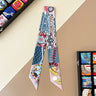 100% Silk Heavy silk Scarf Small fragrance style Long thin narrow tie bag Ribbon decorative streamers neck tie headband gift