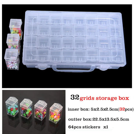 5D Diamond Painting Embroidery Accessories Tool Storage Box Elizabeth Ward Bead Storage Solutions 78pcs Assorted Craft Supply