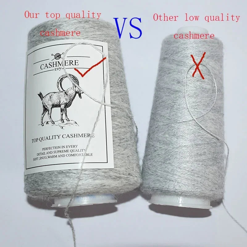 high-quality Fine Cashmere Yarn Crochet Wool Line for knitting Thread Genuine Hand-knit pure Cashmere Woven Yarn Soft Warm 400g