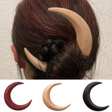 Wood Moon Crescent Shaped Hair Clip Hair Forks Ramadan Hair Decorate Barrettes Fashion for Women Girl Hairpin Hair Accessories