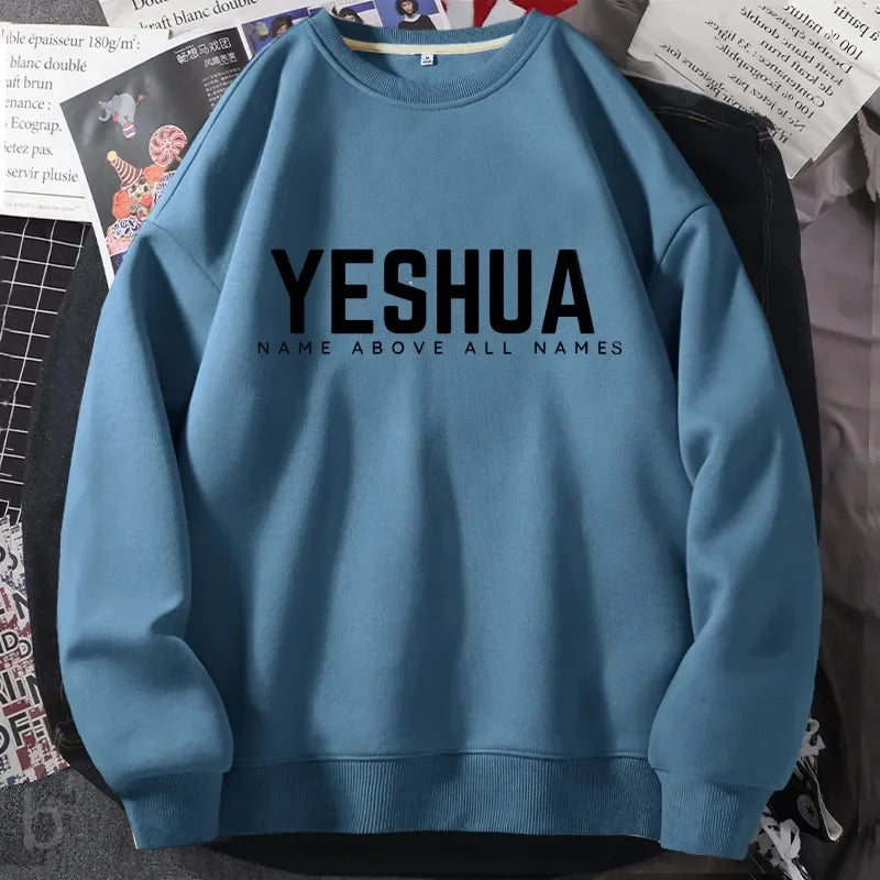 Yeshua Christian Jireh Sweatshirt Jehovah Jesus God Knitted Hoodie O Neck  Female Clothing Men Women Plus size