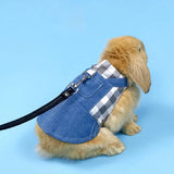 Rabbit Clothes Denim Jacket Cute Bunny Vest Harness Leash Collar Rabbit Clothing Suit Ferret Bunny Hamster Small Pet Supplies